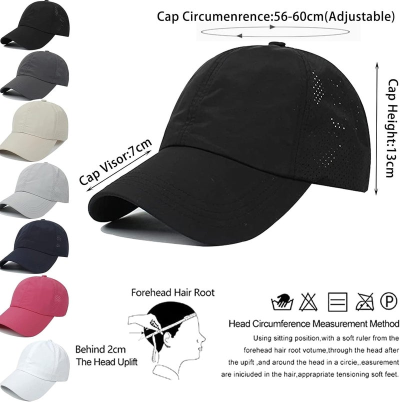 Bocianelli Criss Cross Hat Washed Distressed Baseball Cap Ponytail Hat High Messy Bun Ponycap for Women - Image 3